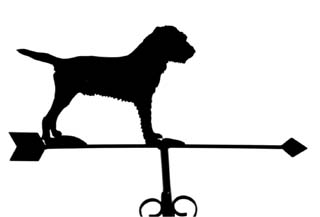 Border Terrier weather vane